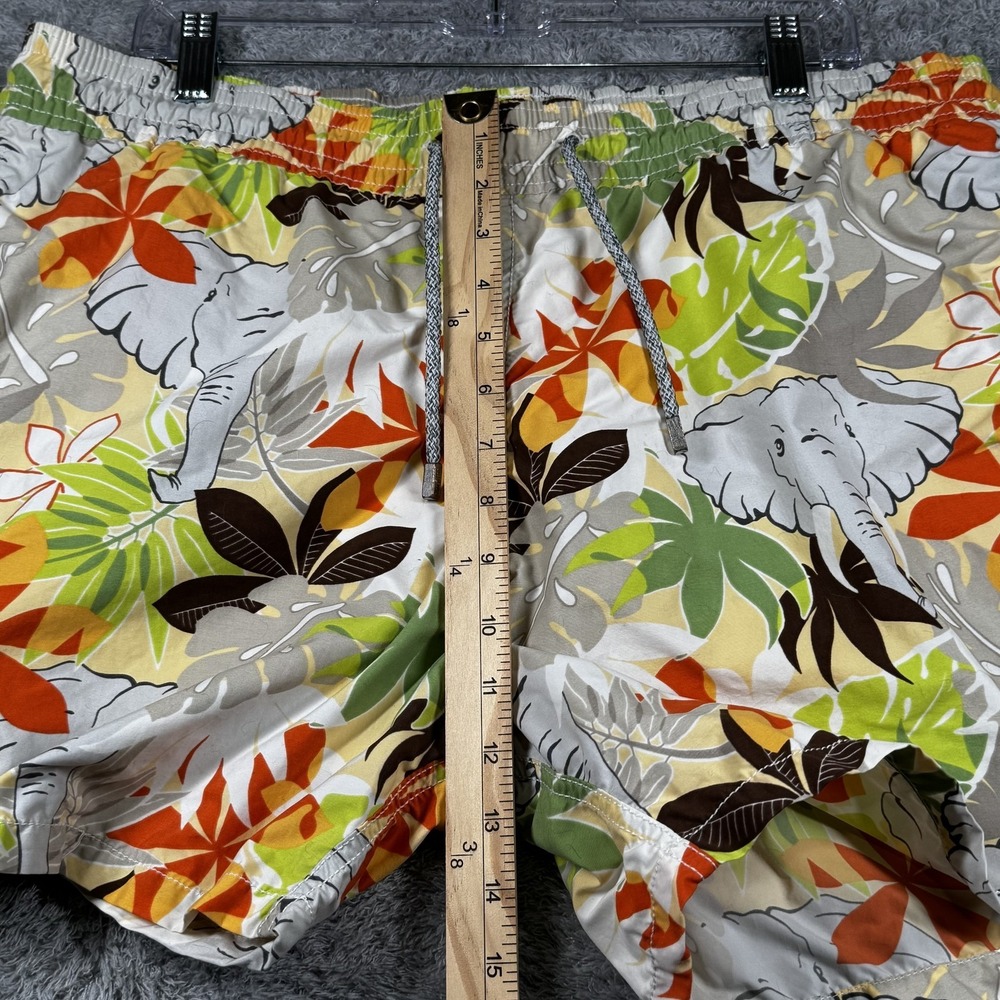 Vilebrequin Shorts Mens XL Multicolor Elephant Floral Swim Trunks Tropical - Picture 4 of 13